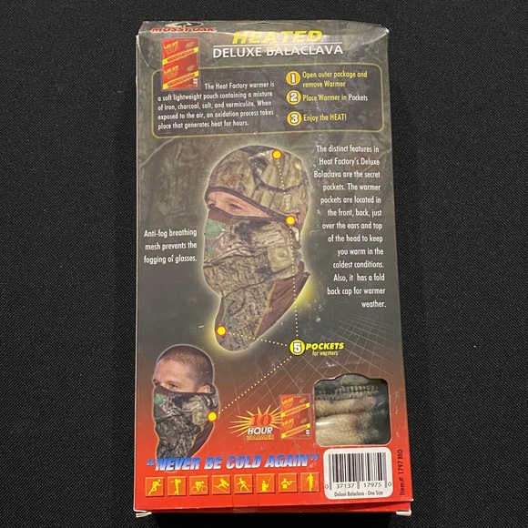 Heat Factory ~ Heated Deluxe Balaclava ~ Brand New! - Picture 4 of 4